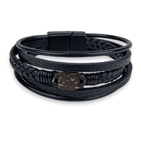 Offre Spéciale personnalisable noix de coco cuir NFC Bracelet boucle magnétique LF/HF 213 RFID Interface carte de contrôle d'accès pas d'application