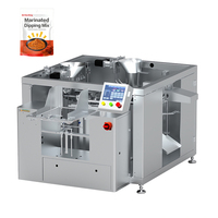Machine d'emballage automatique GDS300B-04 pour sachets préformés à fermeture éclair, pour poudre de condiment alimentaire, 35 sachets/min, remplisseuse de gobelets