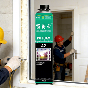 CHUANG <span class=keywords><strong>MEI</strong></span> <span class=keywords><strong>SHI</strong></span> A33 500ml Espuma de Poliuretano de Alta Resistencia al Calor y Aislamiento Acústico para Construcción, Monocomponente - Product Image 1