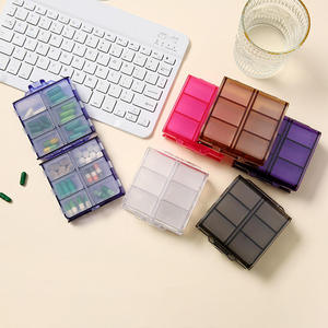 Cross-Border Double-Layer Transparent <strong>Mini</strong> Small Size Carry-On Sub-Packing Medicine <strong>Box</strong> 12 Small Medicine <strong>Box</strong> Pill <strong>Storage</strong> Cases - Product Image 2