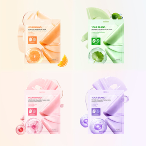 OEM ODM MEREK ANDA MASKER WAJAH Pencerah GLOW COLLAGEN Niacinamide Vitamin C VFACIAL - Product Image 6