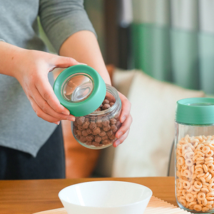 Bán Buôn Trung Quốc Nhà Bếp Không Khí Chặt Chẽ Chân Không Rõ Ràng Con Dấu Thủy Tinh Trong Suốt Ngũ Cốc Thực Phẩm Cà Phê Tổ Chức Lưu Trữ <span class=keywords><strong>Container</strong></span> Jar Bộ - Product Image 5
