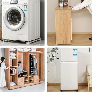 <span class=keywords><strong>Support</strong></span> Mobile Réfrigérateur et Lave-Linge sur Roues Ajustable <span class=keywords><strong>pour</strong></span> Appareils Électroménagers - Product Image 5