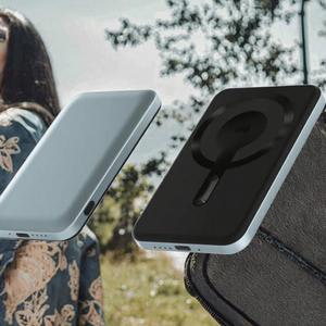 Mini batterie externe de voyage avec écran LED Type-C, charge rapide 7,5W, magnétique sans fil, logo personnalisé, 5000mAh - Product Image 3