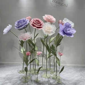 Красивая настраиваемая гигантская маковая Роза, искусственные цветы ручной работы, реквизит для сцены, свадебная фотография - Product Image 1