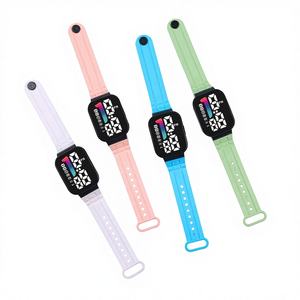 Nouvelle montre de sport LED rectangulaire personnalisée, affichage lumineux, résistante à l'eau 10m, bracelet en ABS et acrylique pour collégiens - Product Image 1