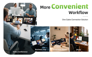 Bir kablo bağlantı S8ULTRA 14 "taşınabilir dizüstü monitör <span class=keywords><strong>Online</strong></span> sınıflar için FHD üçlü ekran, uzaktan işbirliği ve eğlence - Product Image 5