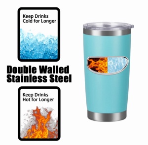 Gobelet à café personnalisé en acier inoxydable avec photo - 20 oz (600 ml) - Isolation sous vide - Anti-fuite - Cadeau personnalisé pour Noël, anniversaire - Product Image 6