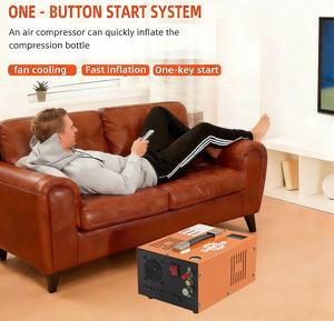 Compresseur d'air portable haute pression SolidTop 4500psi 30MPa 300bar, refroidi par air, <span class=keywords><strong>sans</strong></span> huile, 12V 110V 220V, pour pneus de voiture, paintball, plongée sous-marine - Product Image 4