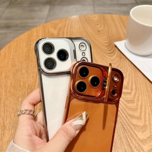 เคสโทรศัพท์มือถือแบบใสพร้อมขาตั้งสำหรับ iPhone 17 Air 16 15 Pro Max  ฝาหลัง TPU PC ชุบเคลือบ ป้องกันเลนส์กล้อง - Product Image 6