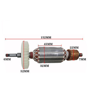 Heavy Duty 9553/9555 Angle Grinder <strong>Armature</strong> for Power Tool Accessory Makita Rotor Full COPPER and STEEL Carbon Brush - Product Image 3