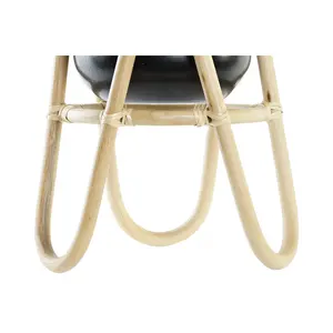 Jardinière en bambou et métal 26x26x40 pouces Naturel - Product Image 2