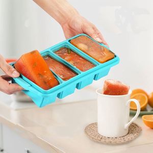 Moules de congélation en silicone Maxfree pour cubes de soupe, grands bacs de congélation écologiques en PP avec couvercles, forme boule, emballage en boîte, logo imprimé - Product Image 6