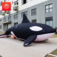 Baleine géante gonflable de 7M, baleine dauphin gonflable publicitaire