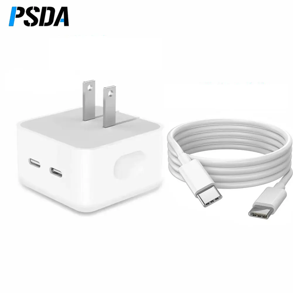 35W Dual USB Fast Charge Charger Type C for iPhone 13 Pro Max 14 12 11 Mini XR XS iPad PD Phone Charging Unit for Apple Samsung