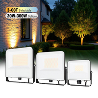 Projecteur LED extérieur intelligent 3CCT sélectionnable RGBCW, contrôle par application, 20W 30W 50W 100W 150W 200W 300W