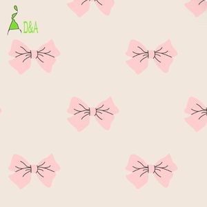 Tissu en coton <span class=keywords><strong>Liberty</strong></span> 80s peigné biologique personnalisé, tissé uni, imprimé numériquement, 100% coton, motif nœuds roses et rubans, pour vêtements - Product Image 2