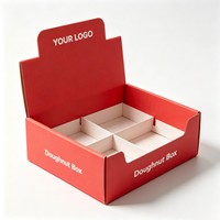 Boîte en papier pour donuts en gros, présentoir alimentaire très demandé, boîte à donuts, boîte de présentation pour snacks, personnalisable