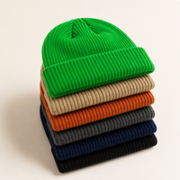 Bonnet de pêcheur en acrylique personnalisé unisexe - Broderie 3D - Chapeau chaud d'hiver pour la plage