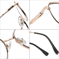 Gafas de Sol Fotocromáticas con Marco Metálico para Mujer, con Protección UV400, Anti Luz Azul, Lentes con Revestimiento Azul, Antideslumbrantes