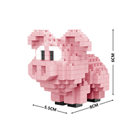 Ensemble de blocs de construction éducatifs en plastique pour enfants, jouets pour animaux de compagnie, oiseaux, perroquets, hamsters, cochonnières, escargots, canards, pandas, micro-nano briques