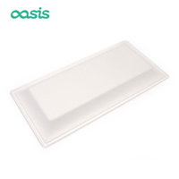 Assiettes en papier jetables écologiques Oasis, nouveau design, biodégradables, en bagasse, imperméables, résistantes à la graisse, sans BPA, 200°C, pour mariages