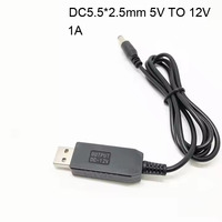 Pasokan langsung pabrik kabel ekstensi USB kustom Step up 5V sampai 12V pengisian daya kecepatan tinggi untuk kamera ponsel WS220 2464 kabel DC