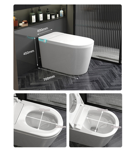 Inodoro Inteligente KD-1921 Blanco Superventas con Asiento <span class=keywords><strong>de</strong></span> Apertura Automática, Sanitario Occidental, Inodoro Inteligente con Trampa en P - Product Image 4