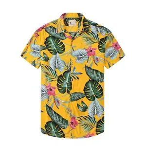 Herren individuelle grafik Strandhemden Knopf lässig Druck blumenhemden Herren hawaiianisch schnell trocknendhemden