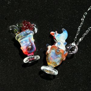Pendientes de Cristal Importado para Cócteles y Helados, Pequeños, Rojos, Estilo Shu, Superventas, Adorno DIY, Lujo Ligero, Alta Gama - Product Image 1