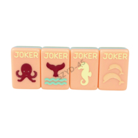 Jeu de Mahjong de Voyage Personnalisé à Trois Niveaux, Plusieurs Couleurs, Tuiles de Mahjong de Voyage pour Île, Logo Personnalisé, Tuiles Multi-Niveaux