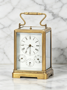 Reloj <span class=keywords><strong>de</strong></span> Carruaje Grande Estilo Boite con Caja <span class=keywords><strong>de</strong></span> Latón, Esfera <span class=keywords><strong>de</strong></span> Porcelana Esmaltada con <span class=keywords><strong>Pintura</strong></span> Artística y Escapamento Visible - Product Image 2