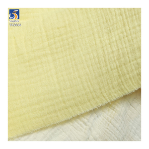 قماش موسلين قطني مزدوج عالي الجودة YX2616-1 بوزن 126 جرام/متر مربع، قماش قطني 100% ممشط قابل للتنفس ومقاوم للتجعد للفراش والملابس - Product Image 1