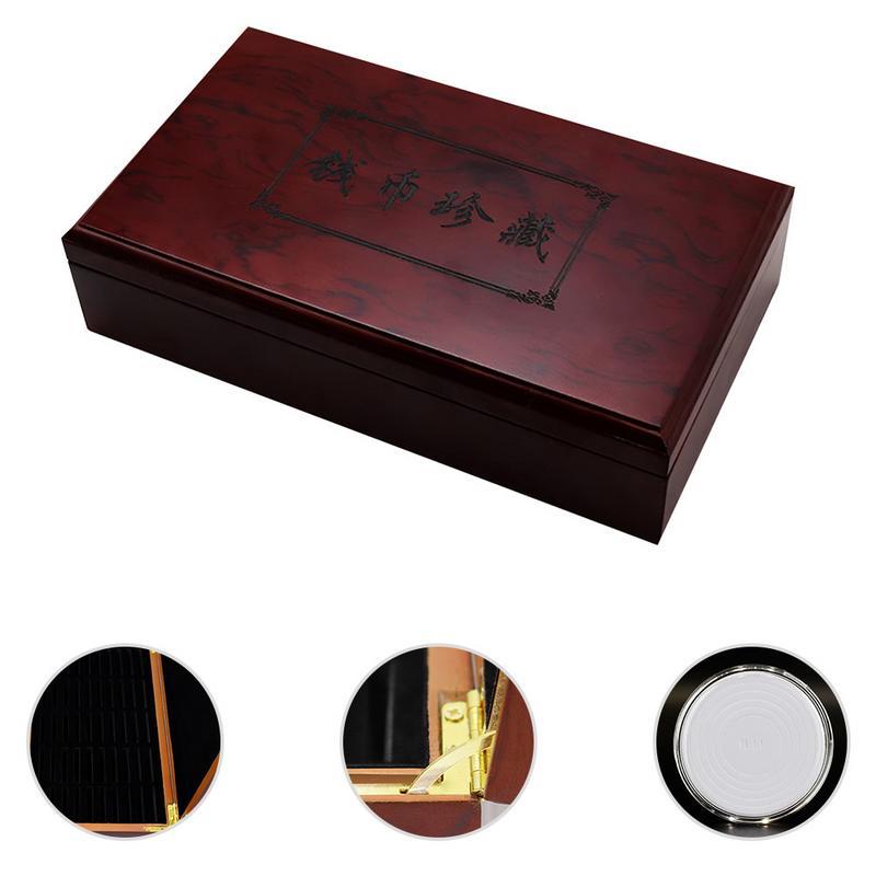 tuche de colección de monedas con almohadilla de ajuste, caja de