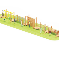 Nouveau style de toboggan en bois aire de jeux extérieure jouet pour enfants Playhouse pour enfants