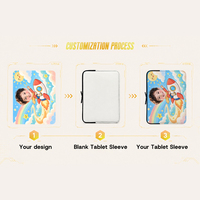 Housse de tablette en polyester imprimée par sublimation avec doublure en peluche, portable, vente en gros, personnalisable, pour enfants, avec pochette pour carnet photo