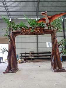 Artesanía a mano por encargo Artificial realista entretenimiento dinosaurio Parque arco puerta <span class=keywords><strong>Zoo</strong></span> Park arco - Product Image 5