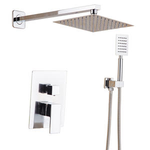 Ensemble de douche pré-installé prêt à l'emploi pour hôtel, tête de douche encastrée murale, interrupteur dissimulé en cuivre, jet de pulvérisation pour appartements - Product Image 2