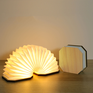 Portable Novelty Led Folding <strong>Book</strong> Lamp 5 Colors to <strong>Switch</strong> Usb Rechargeable <strong>Book</strong> Lights Wooden Cover Smart Lights <strong>Book</strong> - Product Image 4