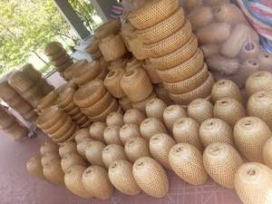 Linterna de bambú Natural tradicional de Vietnam, lámpara colgante de mimbre hecha a mano para restaurante 99GD - Product Image 5