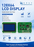 Module d'affichage LCD graphique COB monochrome 128x64 série 12864