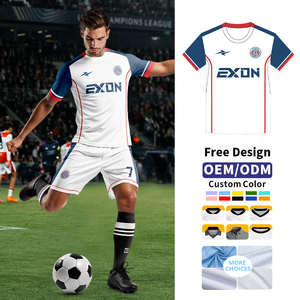 Maillot de football d'entraînement EXON avec empiècements latéraux en mesh – Maillot de sport pour entraînement quotidien et fitness - Product Image 1
