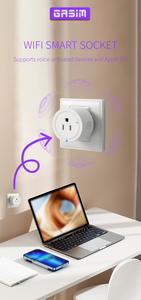 Prise intelligente WiFi, prise américaine, télécommande, Alexa, Google Assistant, fonction minuterie, ABS+PC, ignifuge, prise intelligente pour la maison - Product Image 5