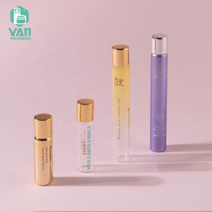 Envase de Lujo YAN, Cilindro Pequeño Colorido de 5ml 10ml, Botella de Vidrio para Perfume o Aceite Facial con Rodillo de Acero Inoxidable y Tapa de Aluminio - Product Image 1