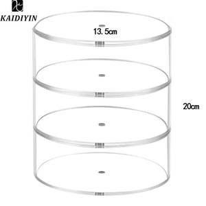 ヘアネクタイアクセサリーベルトアクリルベルトオーガナイザー用小型透明プラスチックケースモダンポータブルオーガナイザー - Product Image 2