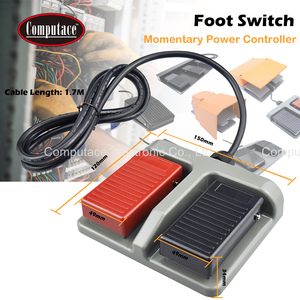 Pédale de commande momentanée double FS-01-RB 16A 250V/AC avec 2 disjoncteurs pour machine industrielle - Product Image 2