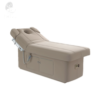 Lit de massage électrique beige de luxe de haute qualité, style de conception chinoise pour les salons de beauté et les hôtels