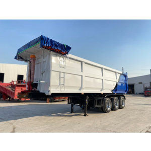 Semi-remorque benne basculante en acier à 3 essieux, capacité de charge supérieure à 30 tonnes, pour la construction routière en Afrique - Product Image 3