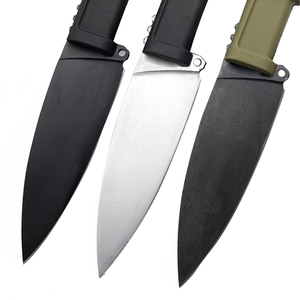 Couteau Bowie Skinner à pointe droite en acier inoxydable de haute qualité ER 0500, pour le camping en plein air, manche en caoutchouc N690, découpe DIY, 20 cm, OEM - Product Image 2