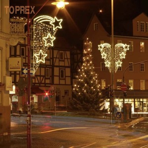 Décoration extérieure de Noël de rue de qualité commerciale IP65 Drapeau unique Monté sur poteau 2D LED Déco Motif Lights - Product Image 4